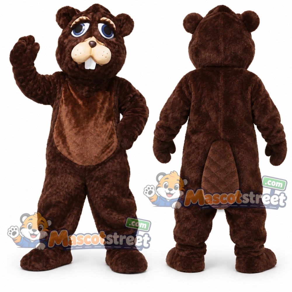 Brown Beaver Mascot Costume