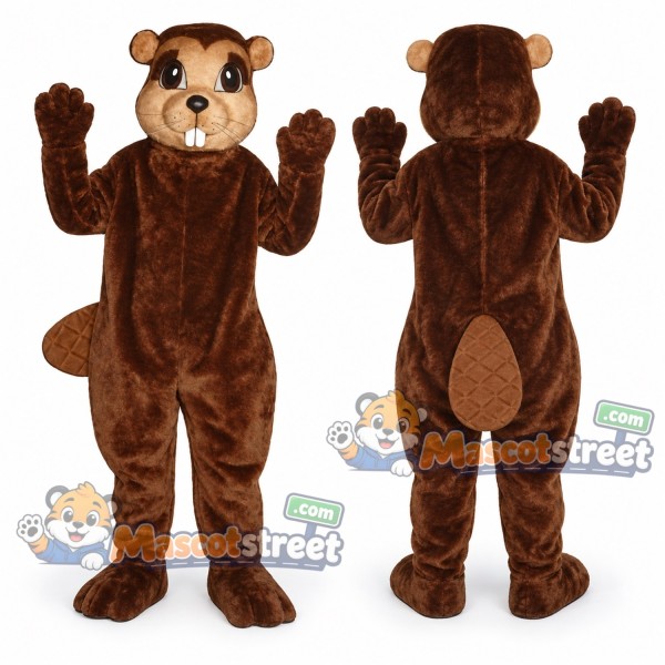 Brown Beaver Mascot Costume