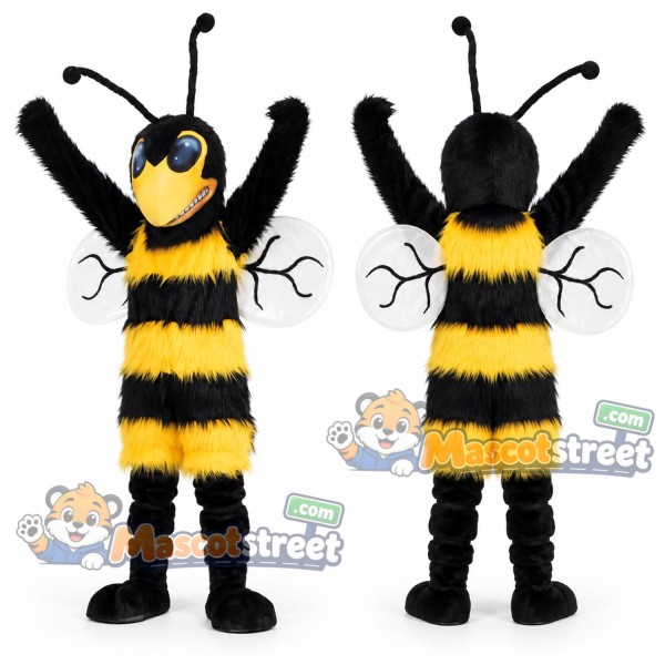 Yellow and Black Bee Mascot Costume