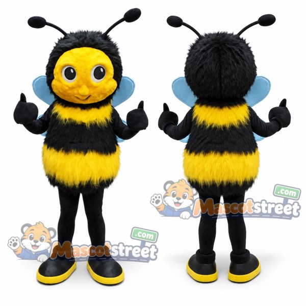Yellow and Black Bee Mascot Costume