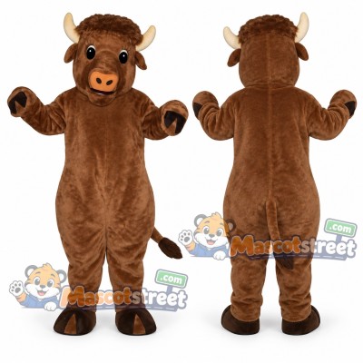 Brown Buffalo Mascot Costume