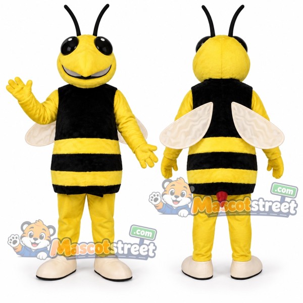 Yellow and Black Bee Mascot Costume