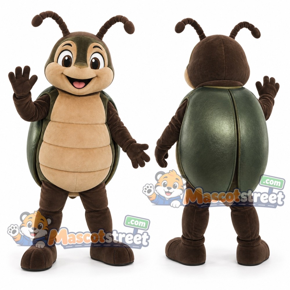 Brown Beetle Mascot Costume Brown Beetle Mascot Costume