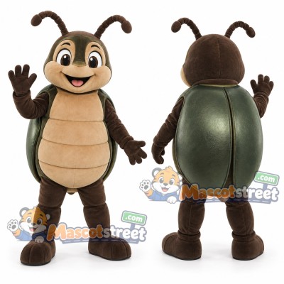 Brown Beetle Mascot Costume Brown Beetle Mascot Costume