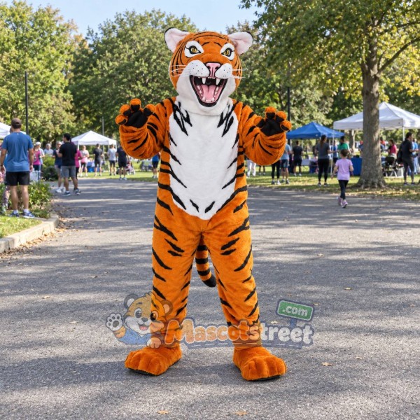 Orange Tiger Mascot Costume