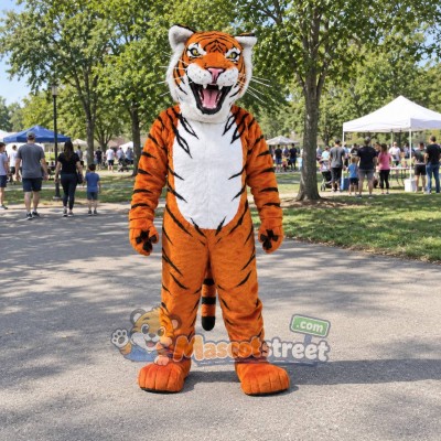 Orange Tiger Mascot Costume