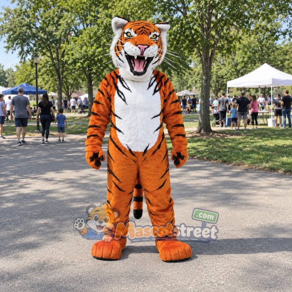 Orange Tiger Mascot Costume