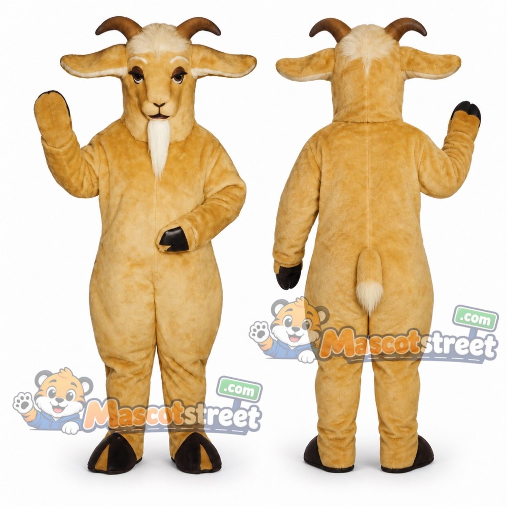 Tan Goat Mascot Costume Tan Goat Mascot Costume