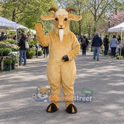 Tan Goat Mascot Costume