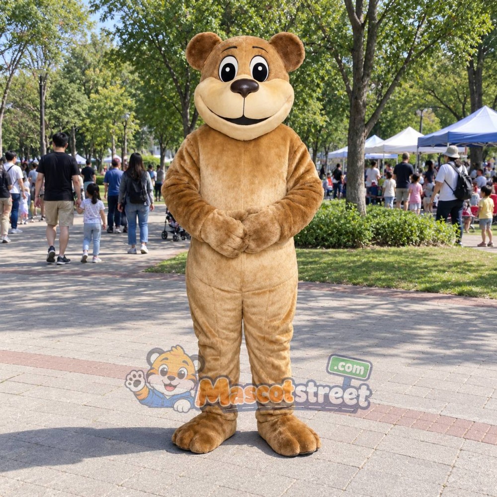 Tan Bear Mascot Costume Tan Bear Mascot Costume