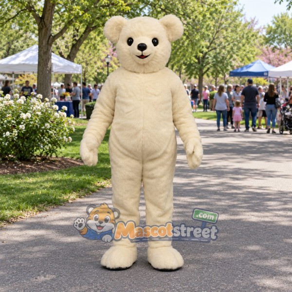 Tan Bear Mascot Costume