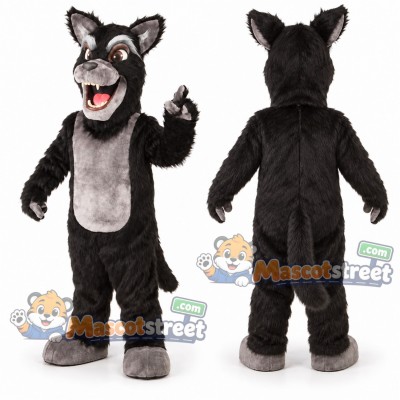 Black Wolf Mascot Costume