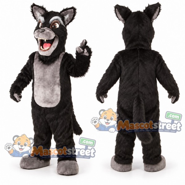 Black Wolf Mascot Costume