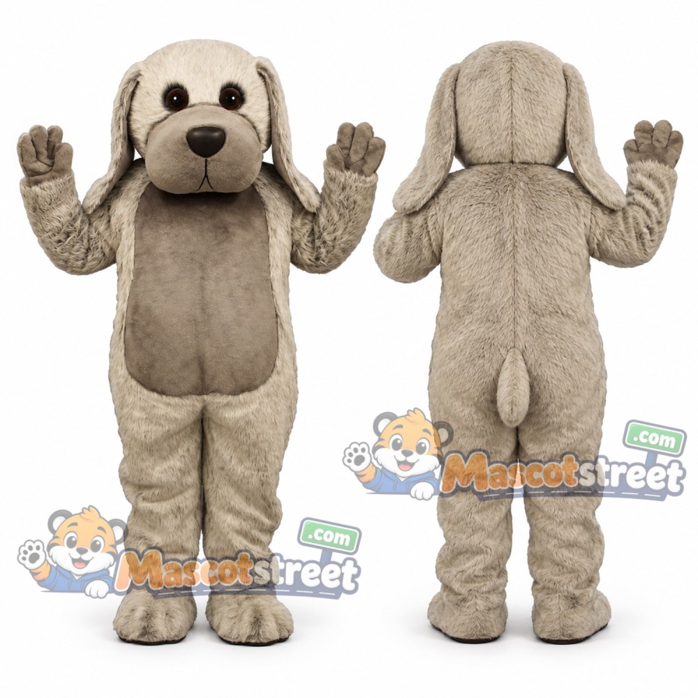Gray Dog Mascot Costume Gray Dog Mascot Costume