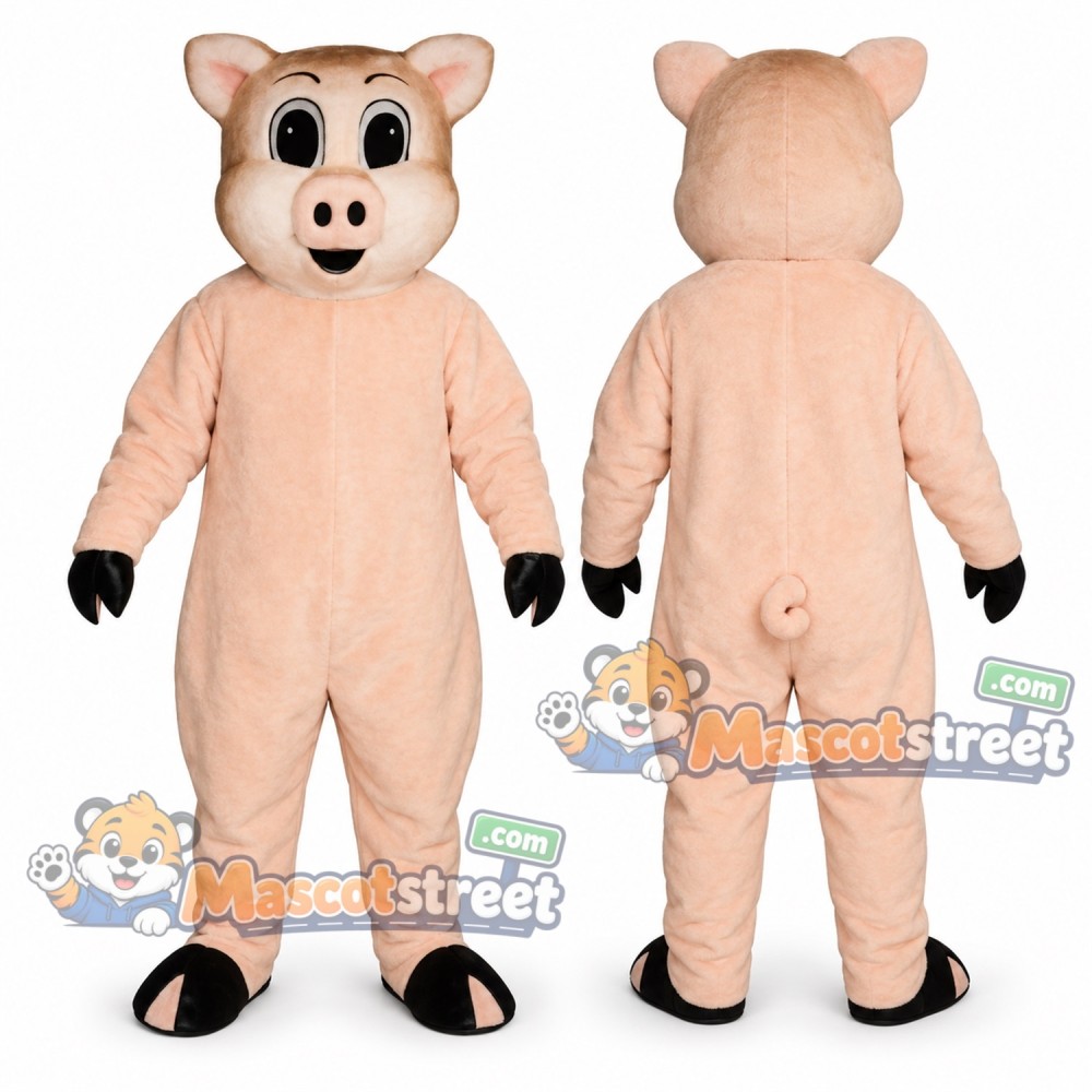 Pink Pig Mascot Costume Pink Pig Mascot Costume
