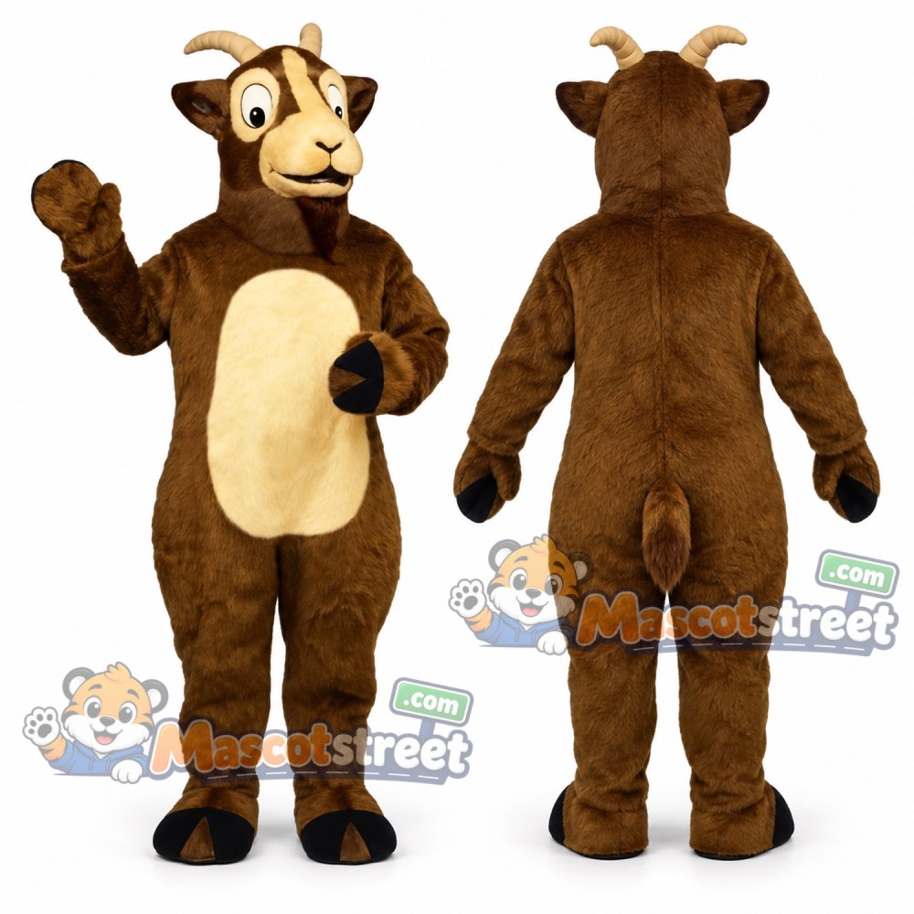 Brown Goat Mascot Costume Brown Goat Mascot Costume