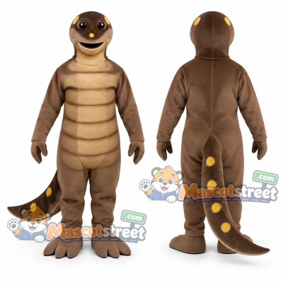 Brown Salamander Mascot Costume Brown Salamander Mascot Costume