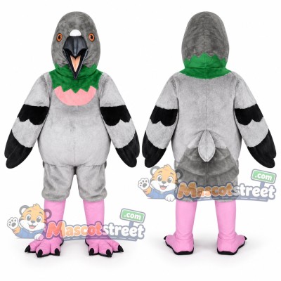 Gray Pigeon Mascot Costume Gray Pigeon Mascot Costume