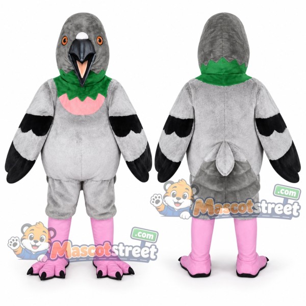 Gray Pigeon Mascot Costume