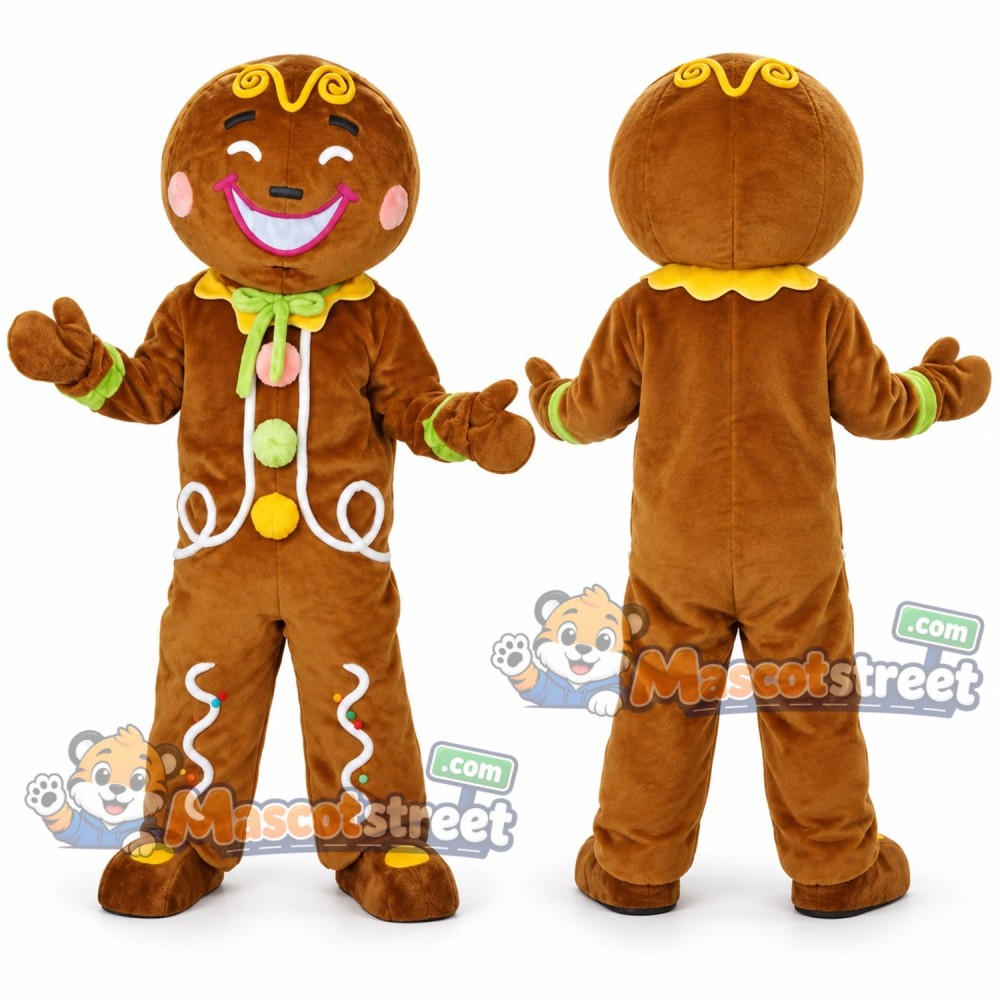 Gingerbread Man Mascot Costume Gingerbread Man Mascot Costume
