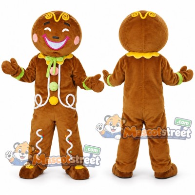 Gingerbread Man Mascot Costume Gingerbread Man Mascot Costume