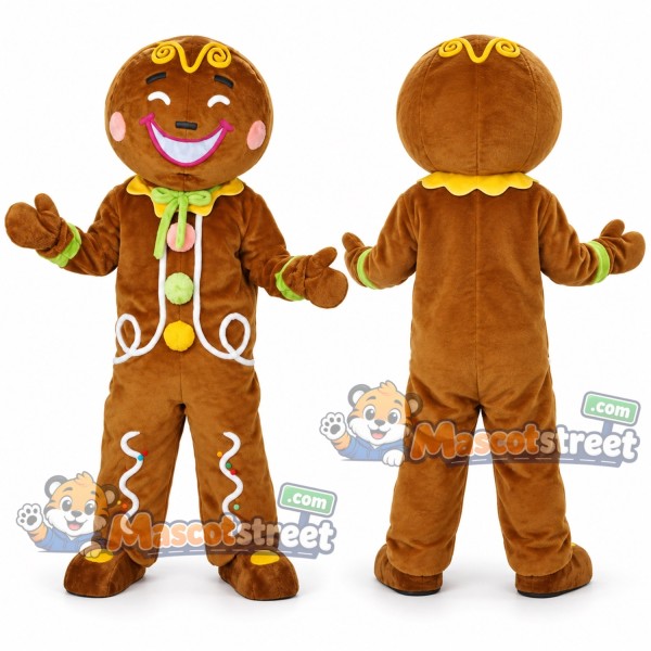 Gingerbread Man Mascot Costume