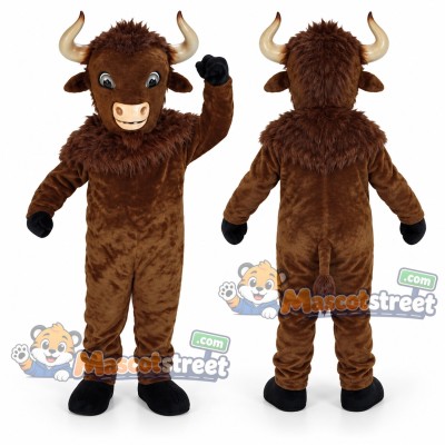 Brown Bison Mascot Costume Brown Bison Mascot Costume