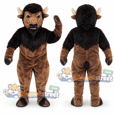 Brown Bison Mascot Costume Brown Bison Mascot Costume