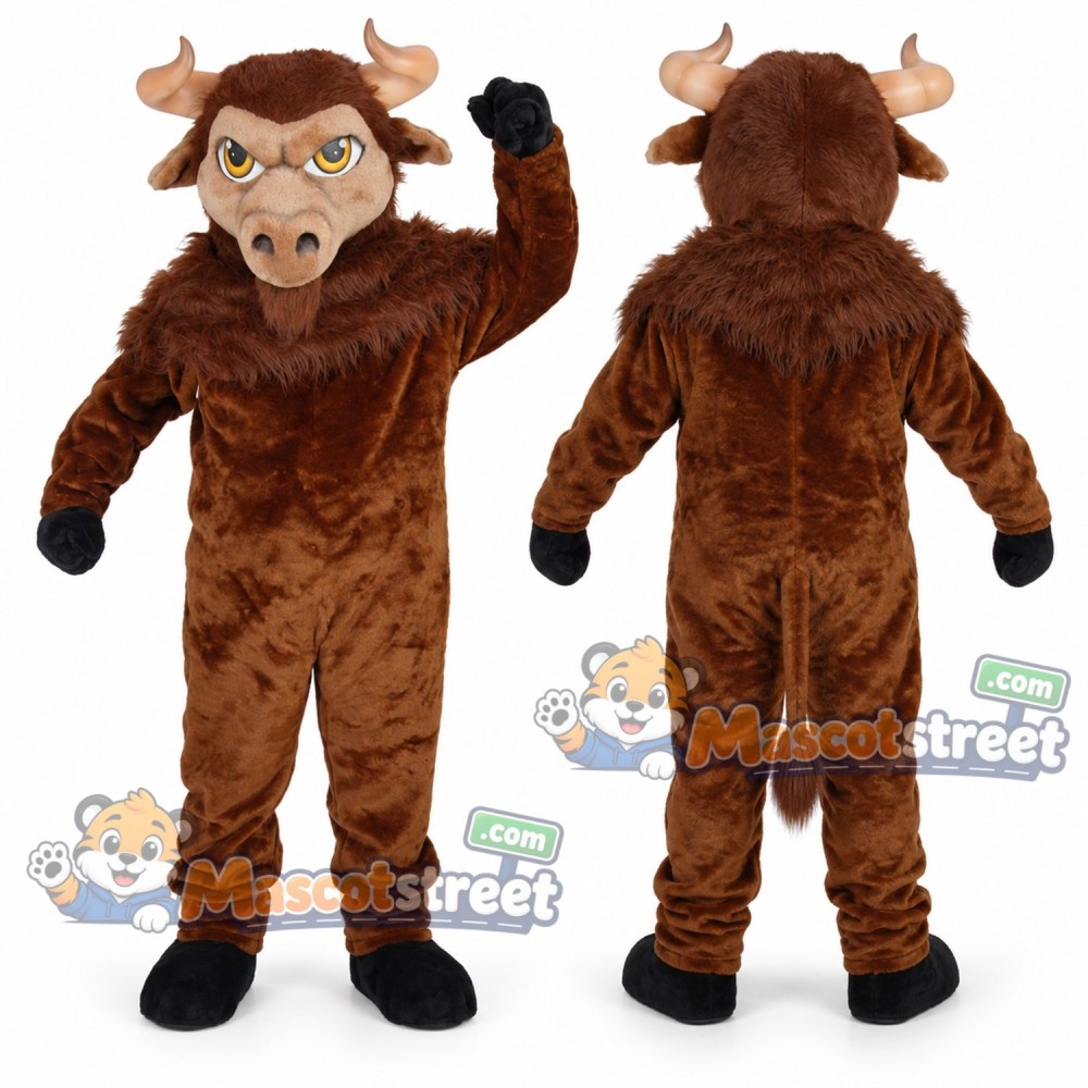 Brown Bison Mascot Costume Brown Bison Mascot Costume