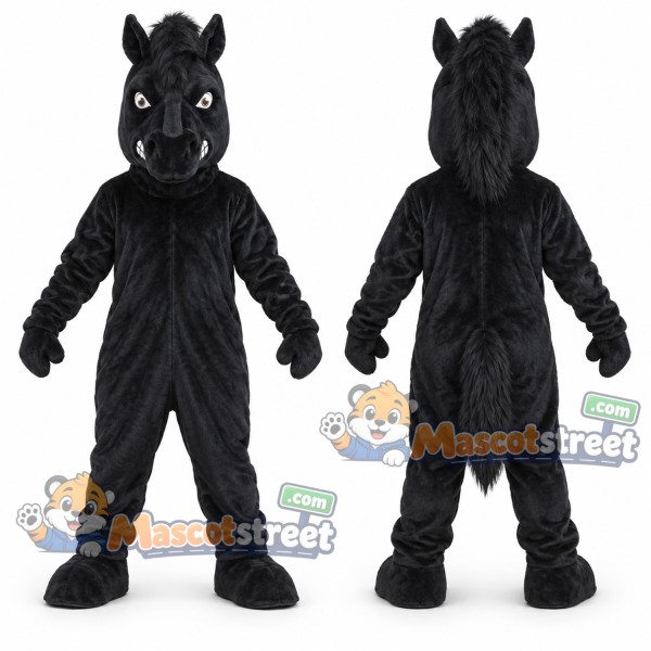 Black Horse Mascot Costume