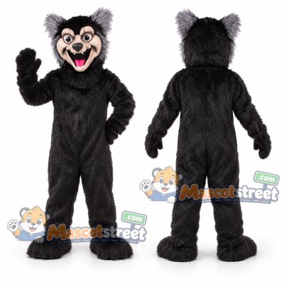 Black Wolf Mascot Costume