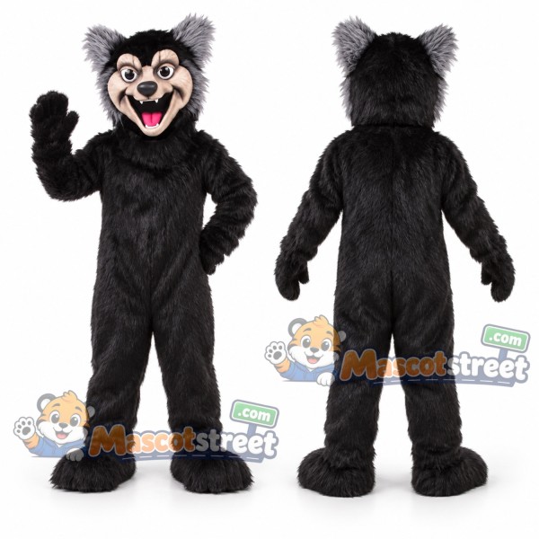 Black Wolf Mascot Costume