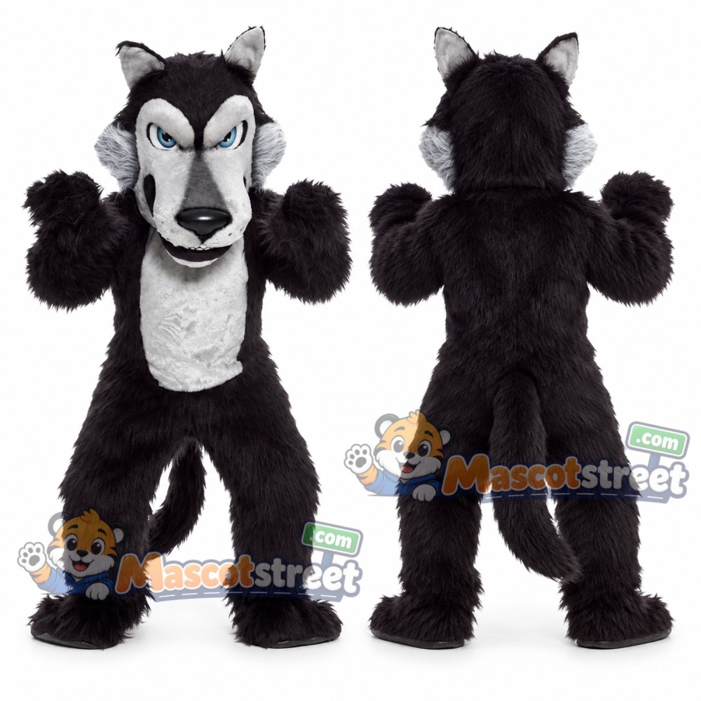 Black Wolf Mascot Costume