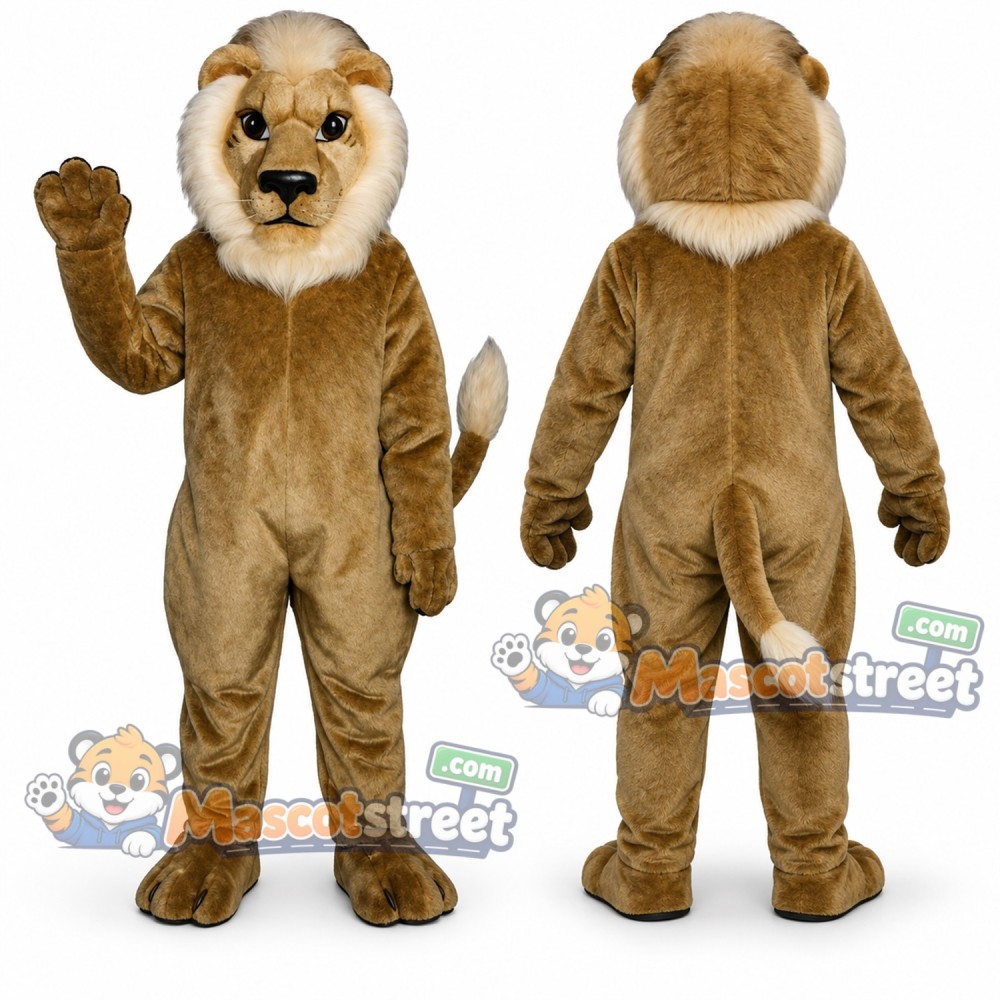 Tan Lion Mascot Costume Tan Lion Mascot Costume