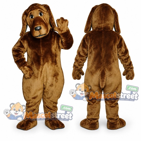 Brown Bloodhound Mascot Costume