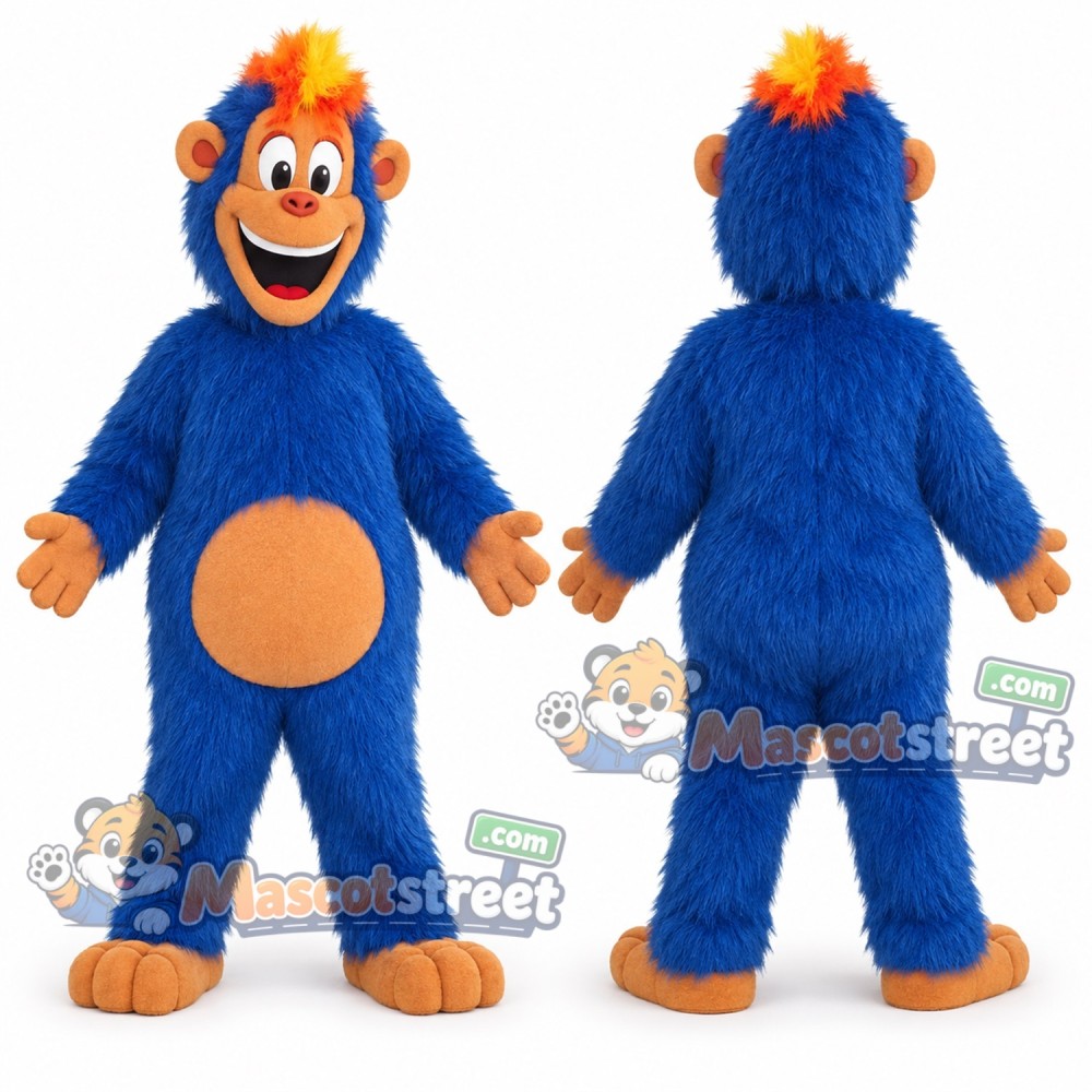 Blue Monster Mascot Costume Blue Monster Mascot Costume