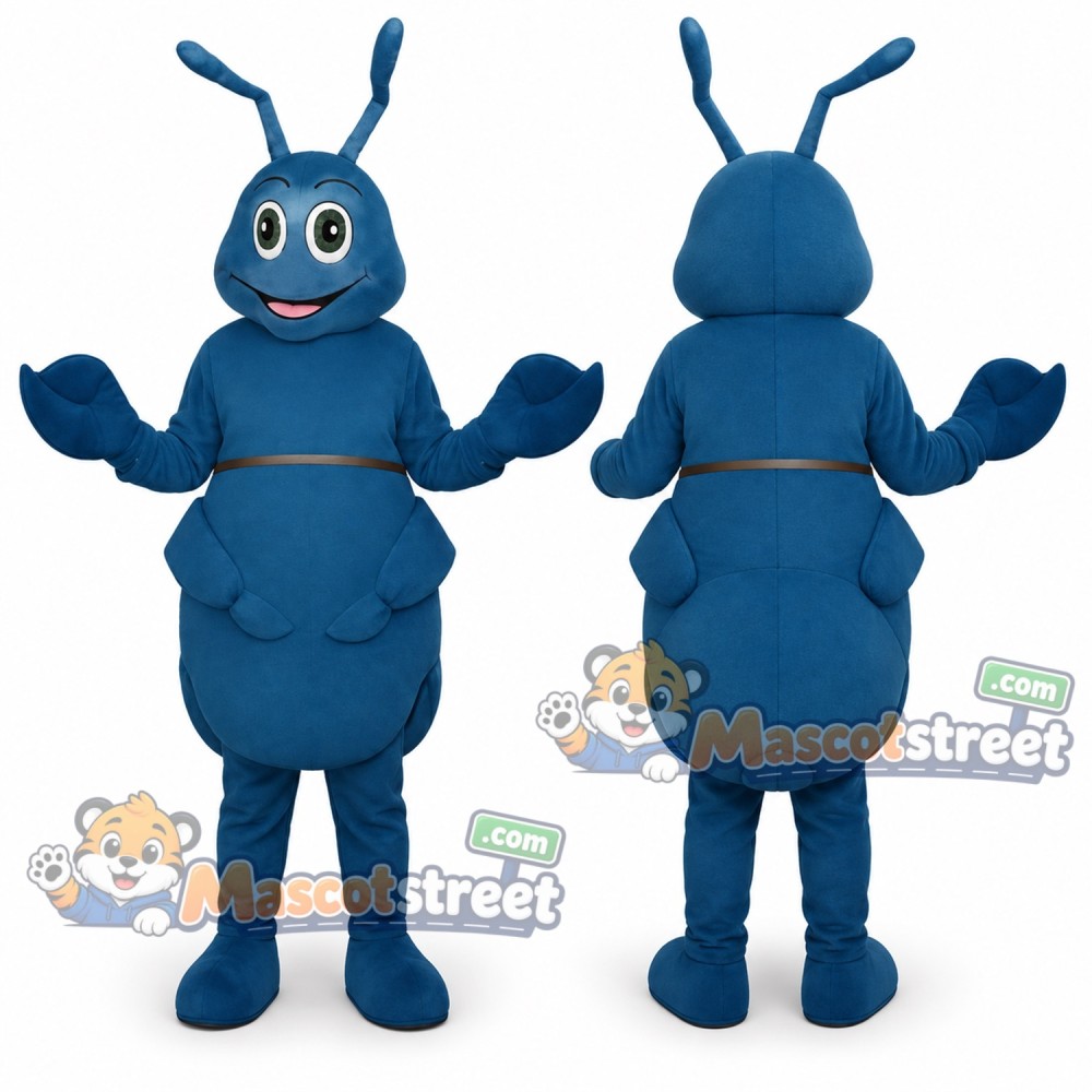 Blue Insect Mascot Costume Blue Insect Mascot Costume