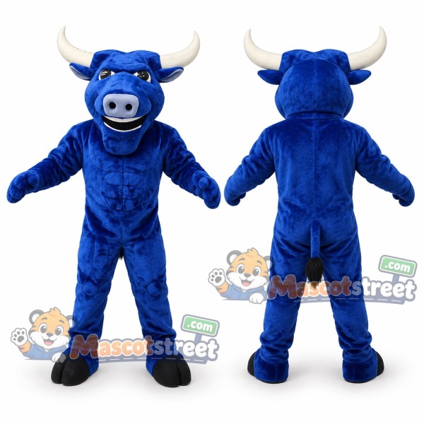 Blue Bull Mascot Costume