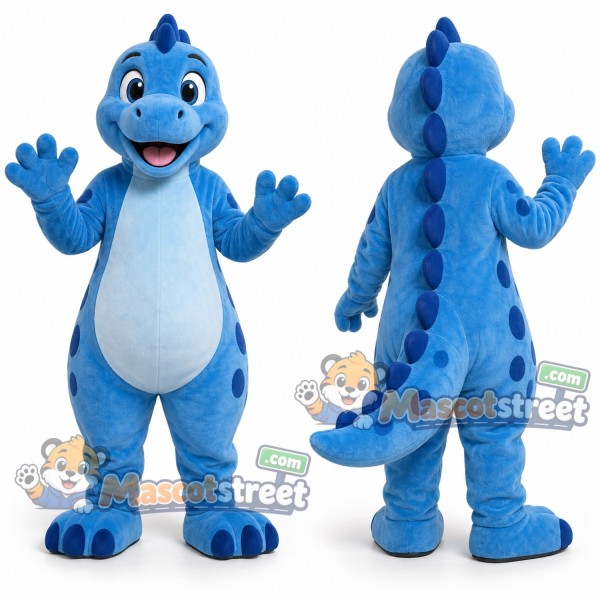 Blue Dinosaur Mascot Costume