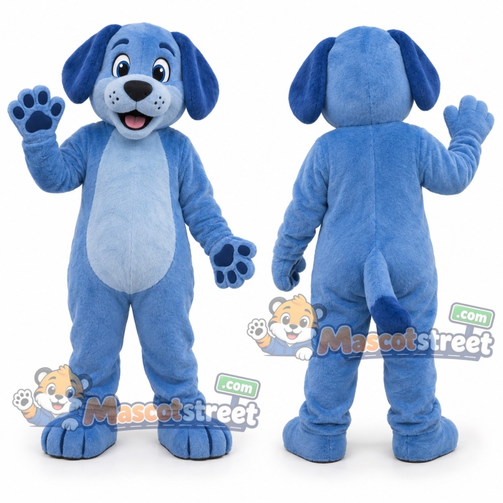 Blue Dog Mascot Costume Blue Dog Mascot Costume