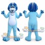 Blue Lion Mascot Costume