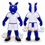 Blue Horse Mascot Costume with White Sports Uniform