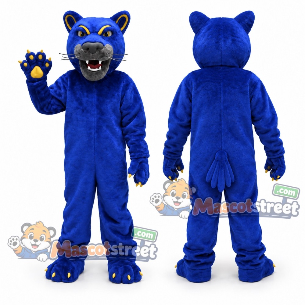 Blue Panther Mascot Costume Blue Panther Mascot Costume