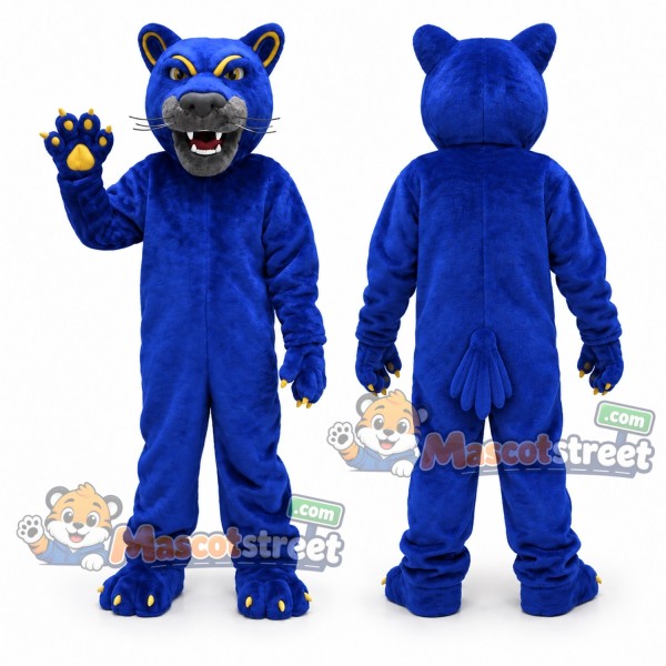 Blue Panther Mascot Costume