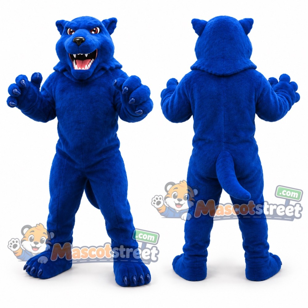 Blue Wolf Mascot Costume