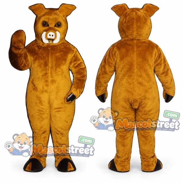 Brown Boar Mascot Costume