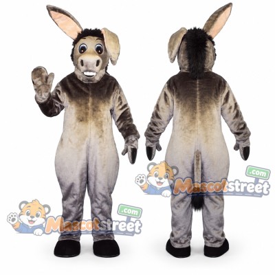 Gray Donkey Mascot Costume Gray Donkey Mascot Costume