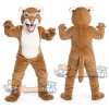Brown Bobcat Mascot Costume