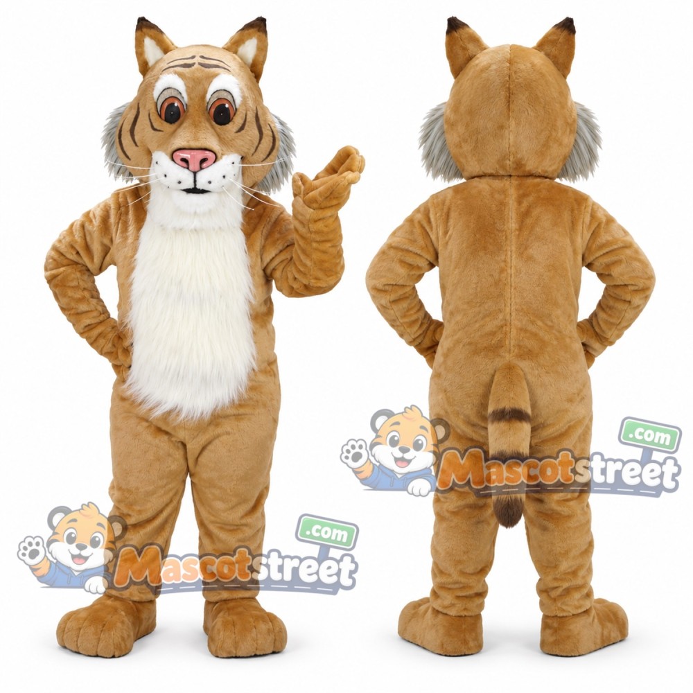 Brown Bobcat Mascot Costume Brown Bobcat Mascot Costume