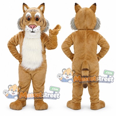 Brown Bobcat Mascot Costume Brown Bobcat Mascot Costume